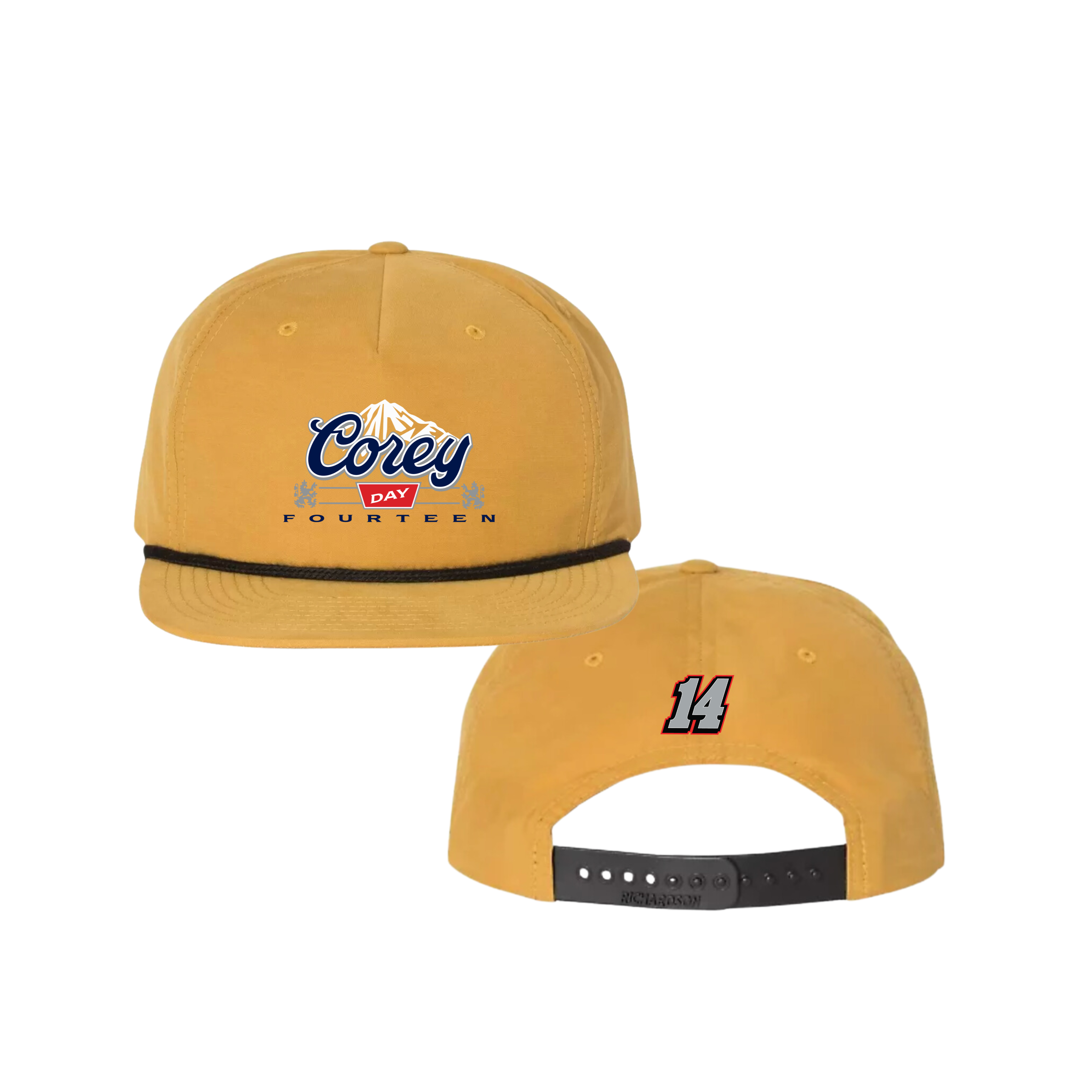 HAT | CD "COORS" FLAT BILL ROPE HAT - GOLD